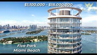 Touring the tallest New Tower in Miami Beach - Five Park with city views and ocean views! Q4 2024