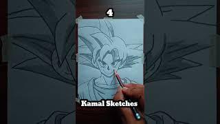 Which one is correct for Goku Super Saiyan God #drawing #goku #shorts #dragonball