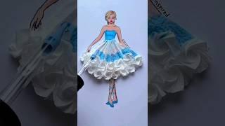 Rate this dress 1 to 10  #art #artist #drawing #painting #fashion #style #design #craft #satisfying