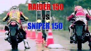 DragRacing: Yamaha Sniper MX King 150 vs Suzuki Raider 150 vs Honda CBR 150