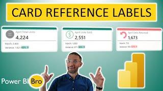 Mastering the New Card Visual: Step-by-Step Tutorial with Reference Labels in PowerBI!