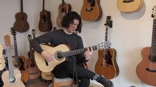 Juan Fernandez Utrera flamenco guitar 2023 - furious sounding flamenca negra with cutaway