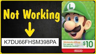 How to Fix Issues With Nintendo eShop Gift Card Codes on Switch | not working error already used