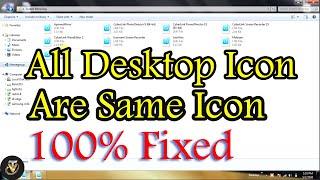 All Desktop Icon are Same Icon 100% | Fix Corrupted Icons and shortcuts in windows 7,8,10