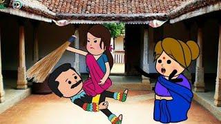 புருஷன் நெஞ்சில் ஏறி  கும்மாங்குத்து குத்திய வானசா#pasangatamilcartoon#tweencraftcartoonintamil#