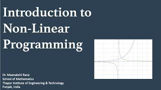 Introduction to Non Linear Programming Problem