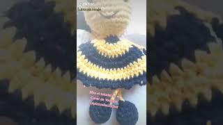 La #abeja hoy tiene ganas de jugar :) Mira el primer comentario :) #bee #amigurumis