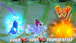 Chou ECHO VS Iori Yagami VS Thunderfist MLBB Skin Comparison