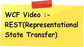 WCF :- What is REST ( Representational state transfer  ) ?