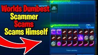 Worlds DUMBEST Scammer Scammed Himself (Scammer Gets Scammed) Rocket League