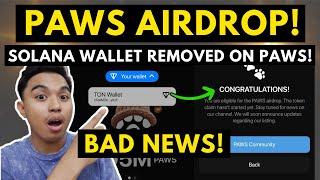 PAWS AIRDROP! SOLANA WALLET REMOVED ON PAWS ACCOUNT! CHECK IT NOW! NEW RULES OF TELEGRAM!