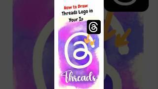 Threads Instagram Logo Drawing on iPad Very easy #threads #threadsinstagram #markzuckerberg #shorts