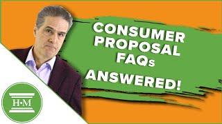 Consumer Proposal FAQs Answered.