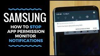 How to Stop Samsung App Permission Monitor Notifications