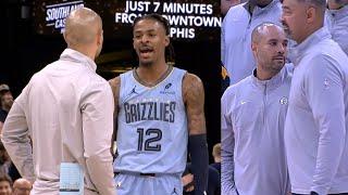 Ja Morant yells in Nets coach's face after buzzer beater and Jordi wasn't happy 