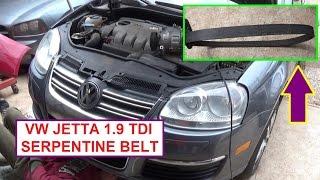 VW JETTA Golf Bora MK5 MK4 TDI 1.9 PD Serpentine Belt Replacement and Serpentine Belt Diagram