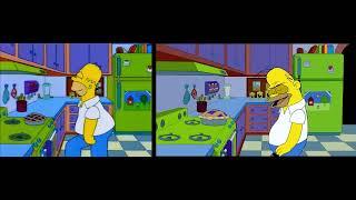 The Simpsons Homer vs. Pie Official vs Fan Animation