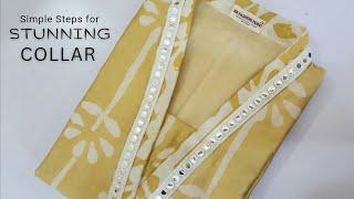 How to Cut V Collar Neck / Easy Tips / Collar Kurti Neck Design