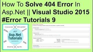 How to solve error 404 in asp.net || visual studio 2015 #error tutorials 9