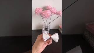 #DIY tissue paper flower ideas  #youtubeshorts #craft #decoration #flowers #ideas #shorts
