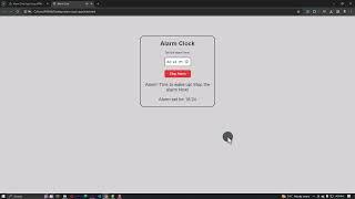 Alarm Clock App Using HTML, CSS and JavaScript