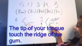 Japanese Lesson Ra,Ri,Ru,Re,Ro　　日本語レッスン、らりるれろ