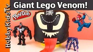 Giant Play-Doh Lego Head VENOM Makeover