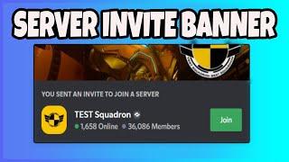 How To Add Banner On Discord Server Invite | invite splash discord