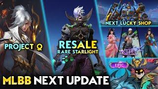 RESALE RARE STARLIGHT | PROJECT Q EVENT | LUCKY SHOP UPDATE - Mobile Legends #whatsnext