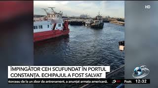 Accident naval în Portul Constanța. Un vas din Cehia s-a scufundat