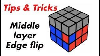 Inverting edges(Middle layer) in Rubik's Cube the easy way !!! Rubiks Cube Tips & Tricks