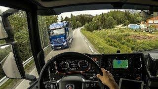 POV Driving Scania S520 - Northern country road cruise near Mosjøen, Norway
