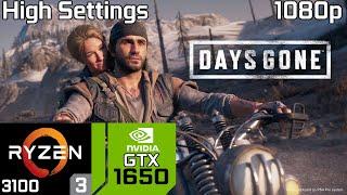 Days Gone on GTX 1650 | 1080p - High Settings | Ryzen 3 3100