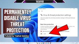 How to Disable REALTIME Protection Permanently in Windows 11/10 (2024)