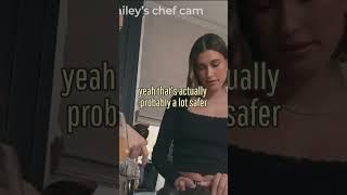 Kendall teaching Hailey Bieber how to cut  an avocado #thekardashians