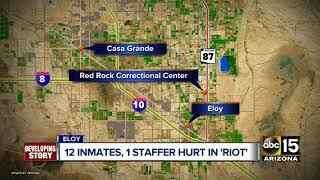12 inmates and one staffer hurt in prison riot in Eloy