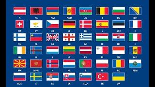 66 Countries  National Flags and Religious Symbols