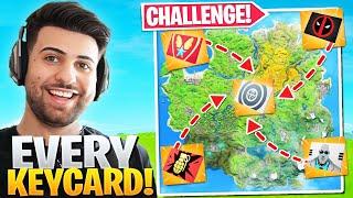 I Collected *EVERY* Vault KEYCARD! (Fortnite Battle Royale Challenge)