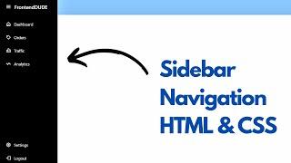 How to make Sidebar Navigation in HTML CSS & JavaScript | Sidebar Menu CSS