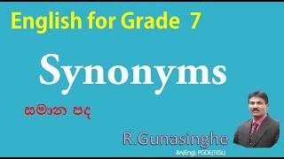 English for Grade 7 - Synonyms