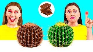 Real Food vs Chocolate Food Challenge | Funny Food Situations by BaRaDa Best