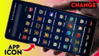 How to change Android Apps icon design | mobile screen icon change kaise kare | change phone design