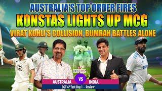 Australia's Top Order Fires, Konstas Lights up MCG | Virat Kohli's Collision, Bumrah Battles Alone