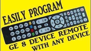 Program GE Ultra Pro 8 Device Universal Remote 40069 with TV