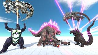 Tri Godzilla Evolved, Super, Shin defeat tri Mechagodzilla