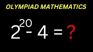 Math Olympiad Challenge 2^20-4 | Best Trick!!!