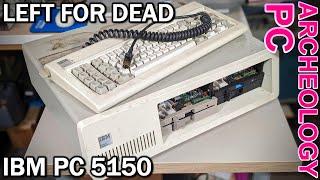 PC Archeology: A left for Dead IBM PC 5150 with a treasure hiding inside 