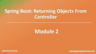 Spring Boot - Return Complex Object