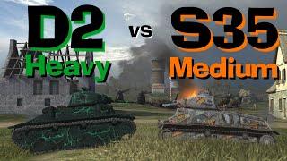 WOT Blitz Face Off || Pz. S35 vs D2