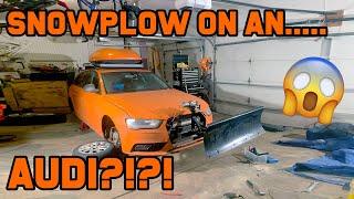 I PUT A SNOWPLOW ON MY AUDI!!!! // The Snowplowwdee  //  J2 Customs